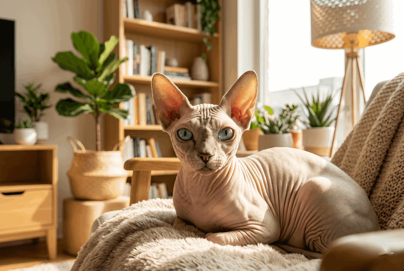 кошка породы сфинкс для квартиры фото